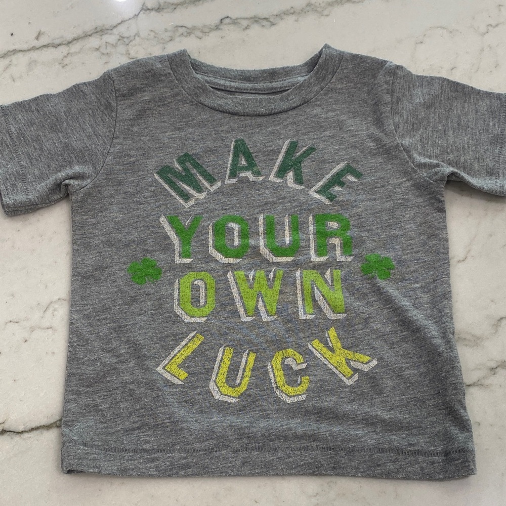 Peek Gray T-Shirt with Green and Yellow Print